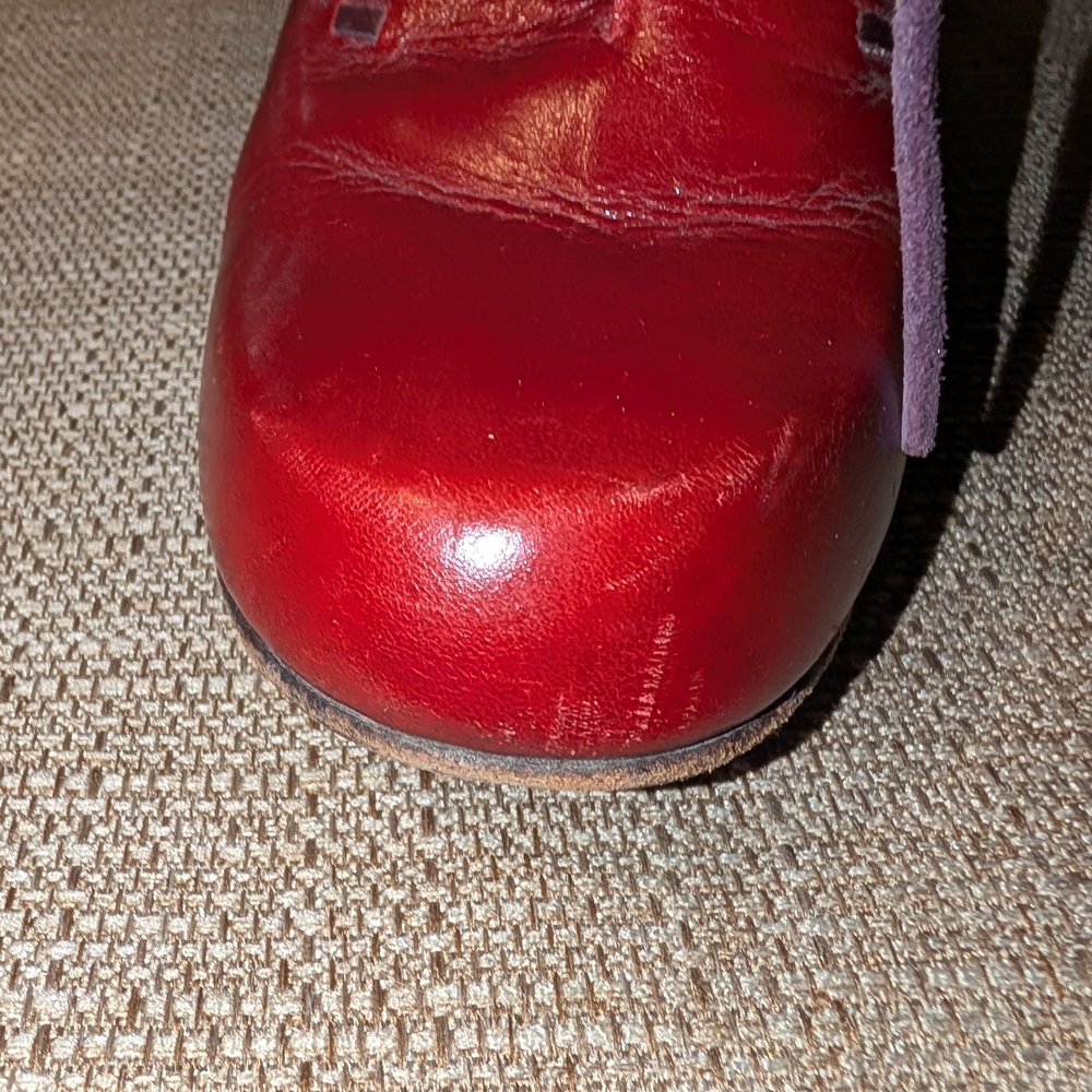 John Fleuvog Red Lace-Up Heels - Picture 10 of 16